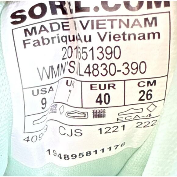 Sorel Sneaker Boot Kinetic Breakthru Venture Mid Womens 9 WP Cinder Sea Sprite - Picture 10 of 11